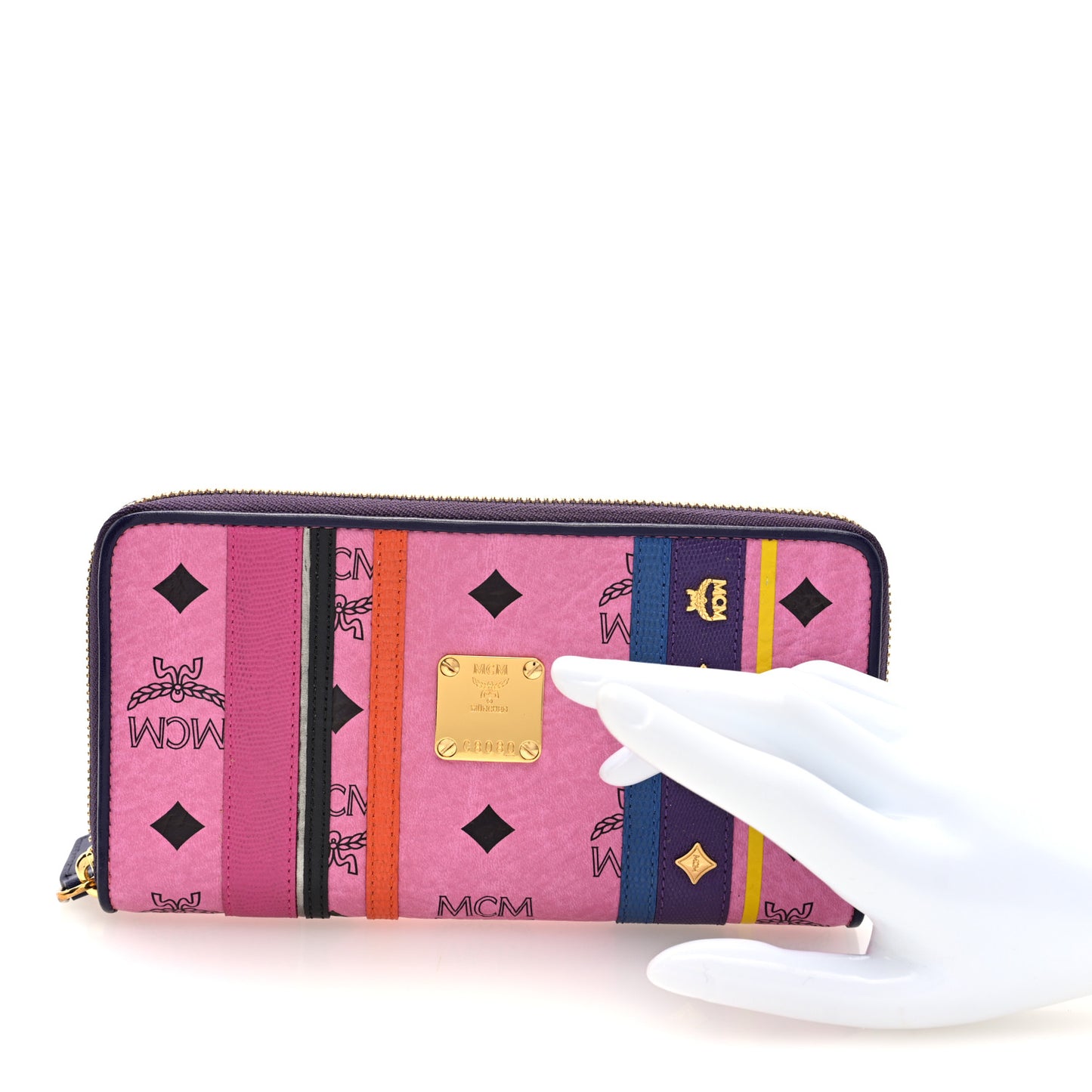 Visetos Charms Large Zip Around Wallet Pink