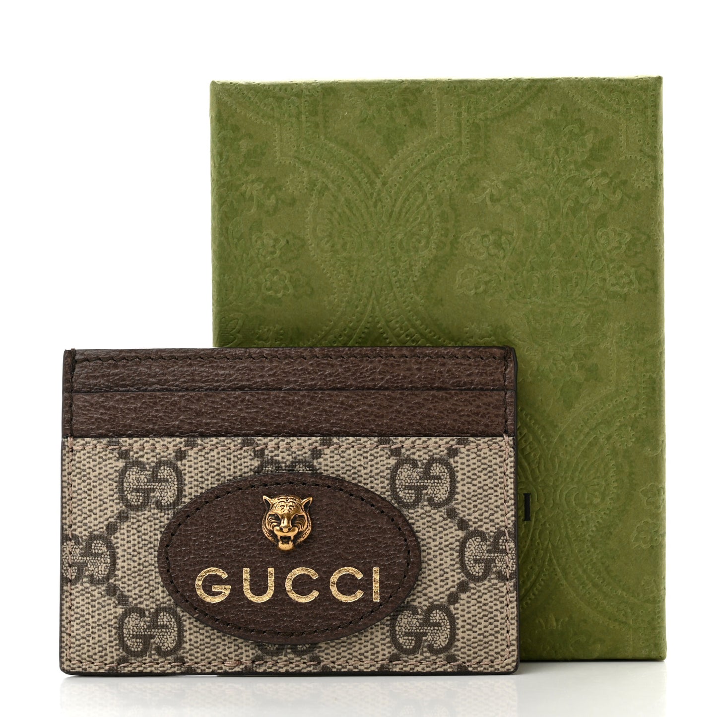 GG Supreme Monogram Neo Vintage Card Holder Beige Crop New Acero