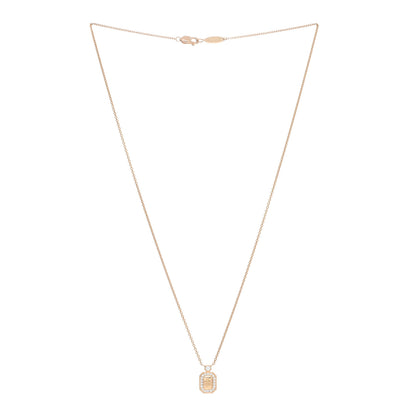Harry Winston 18K Rose Gold Diamond HW Logo Pendant Necklace 2 of 5