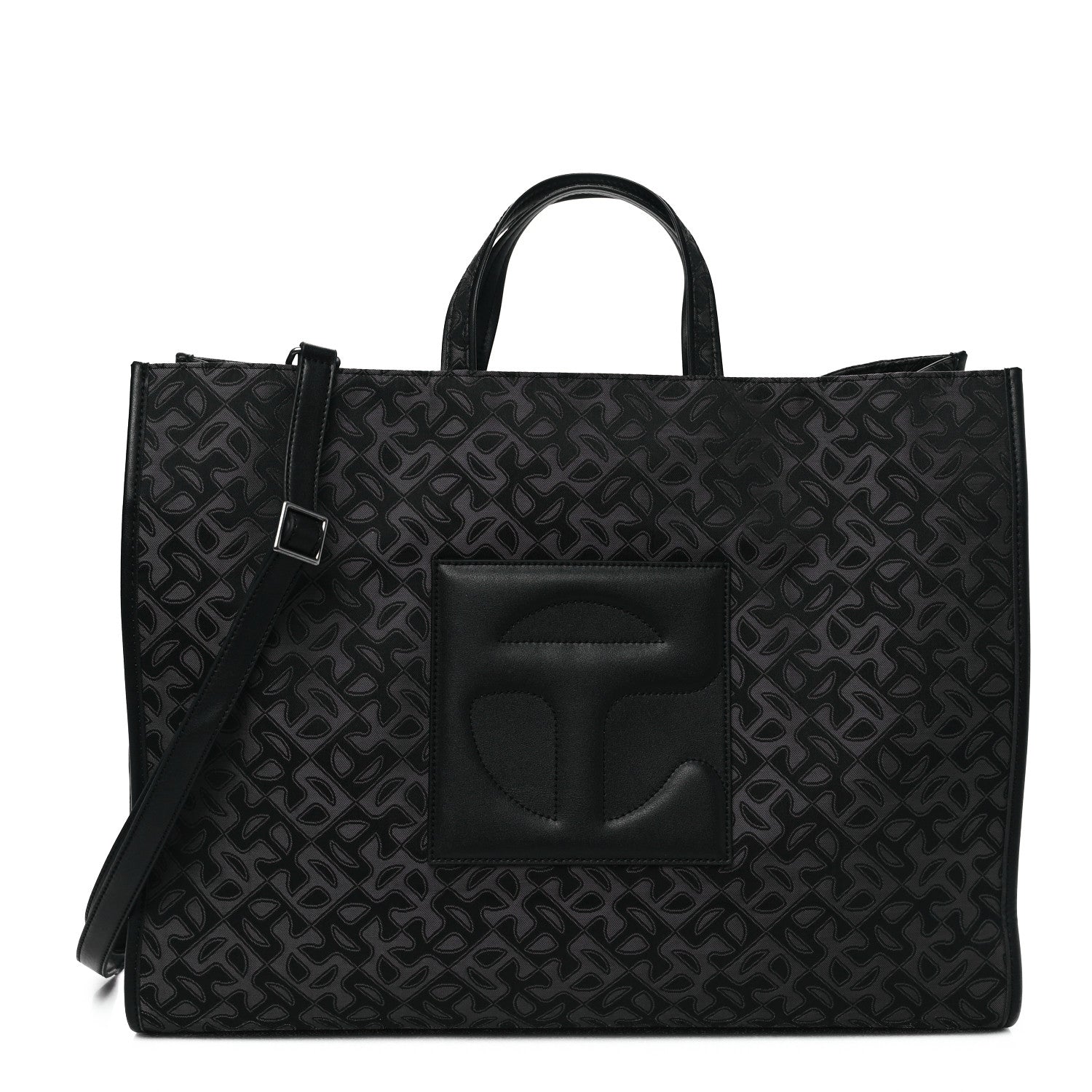 Telfar Monogram Jacquard Large Shopping Bag Black 1 of 8