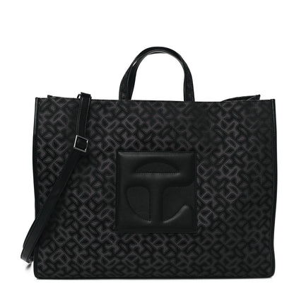 Telfar Monogram Jacquard Large Shopping Bag Black 1 of 8