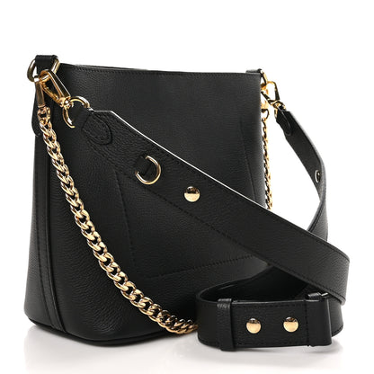Louis Vuitton Calfskin Lock and Walk Bucket Black 3 of 10
