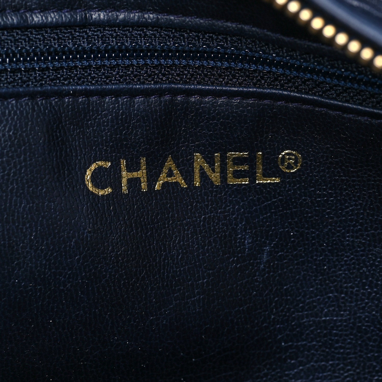 Chanel Lambskin Quilted Shoulder Bag Navy 6 of 7