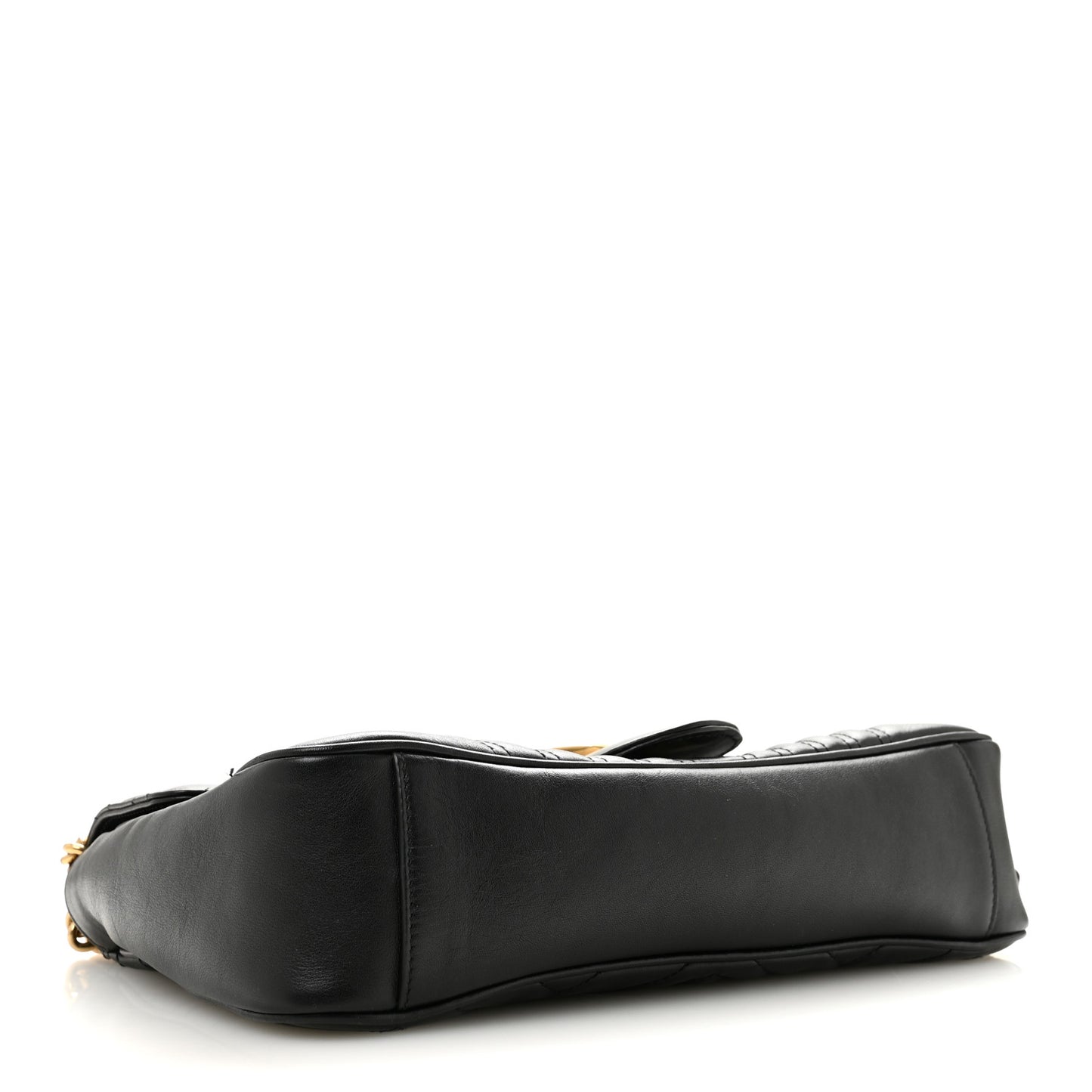 Calfskin Matelasse Medium GG Marmont Shoulder Bag Black