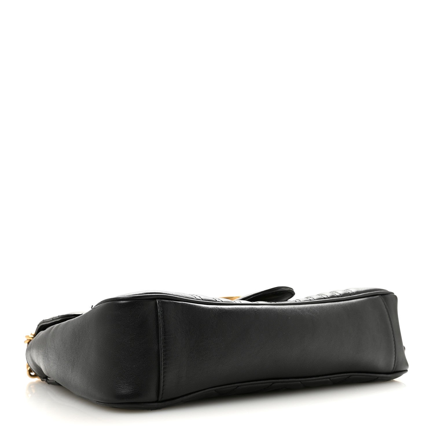 Gucci Calfskin Matelasse Medium GG Marmont Shoulder Bag Black 4 of 12