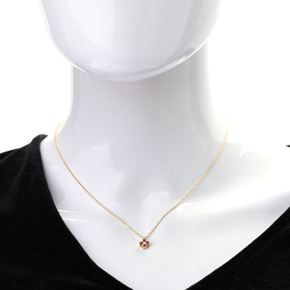 Tiffany 18K Yellow Gold Diamond Ruby Mini Cross Pendant Necklace 2 of 7