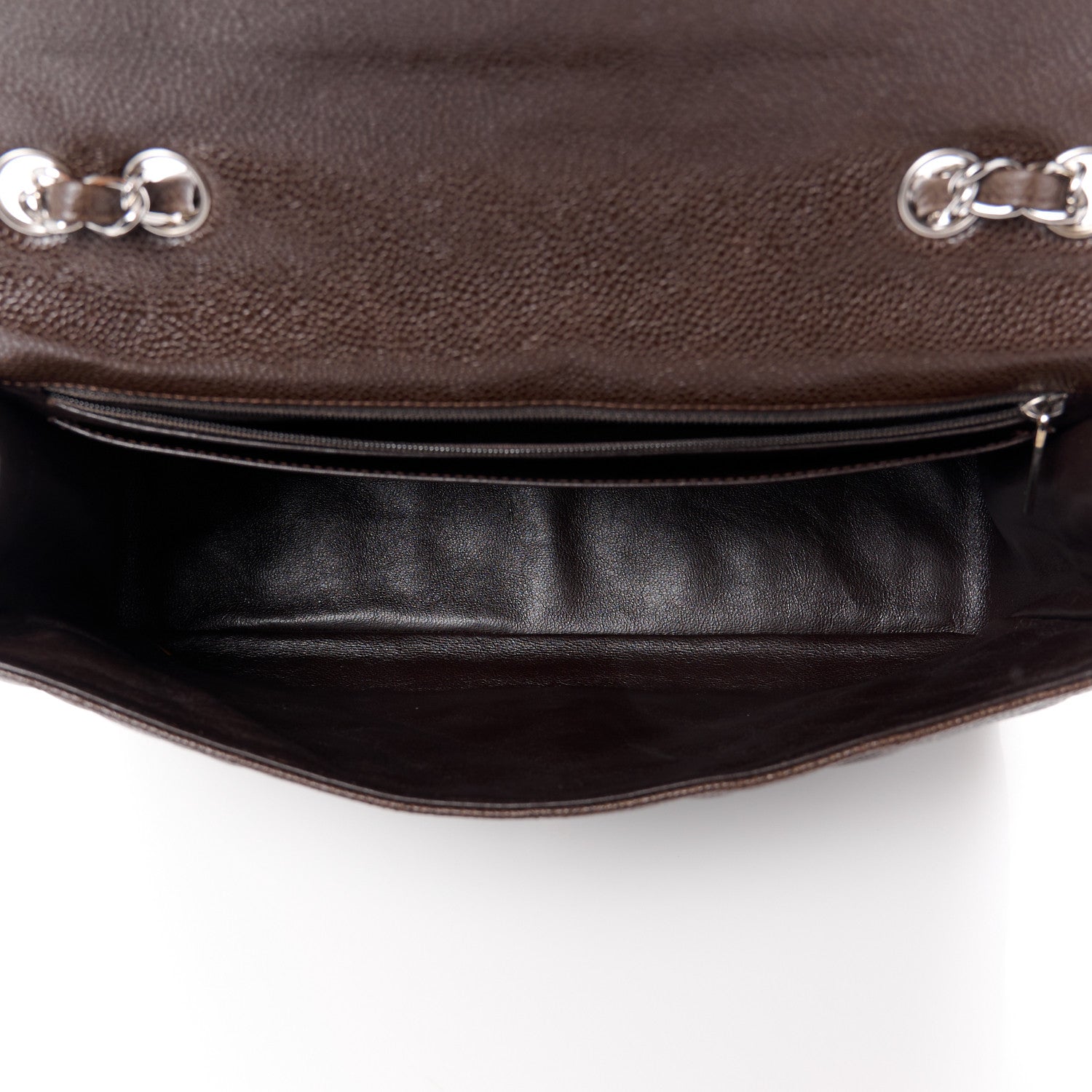 Chanel Caviar Quilted Jumbo Single Flap Dark Brown 5 of 15