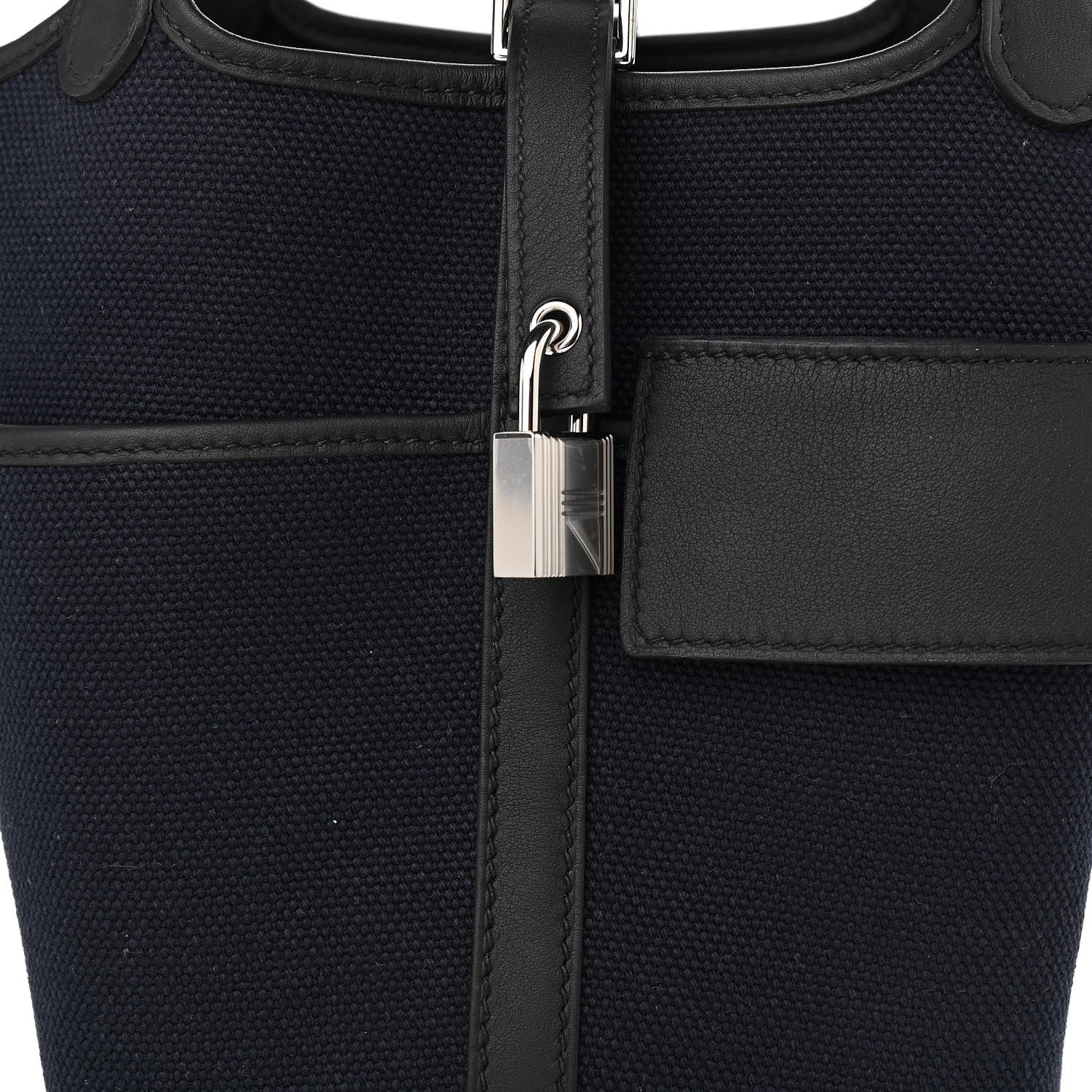 Hermes Toile Goeland Swift Cargo Picotin Lock 18 Bleu Marine 8 of 11