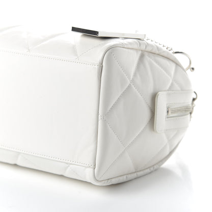 Chanel Calfskin Quilted Small CC Bowling Bag White 8 of 11