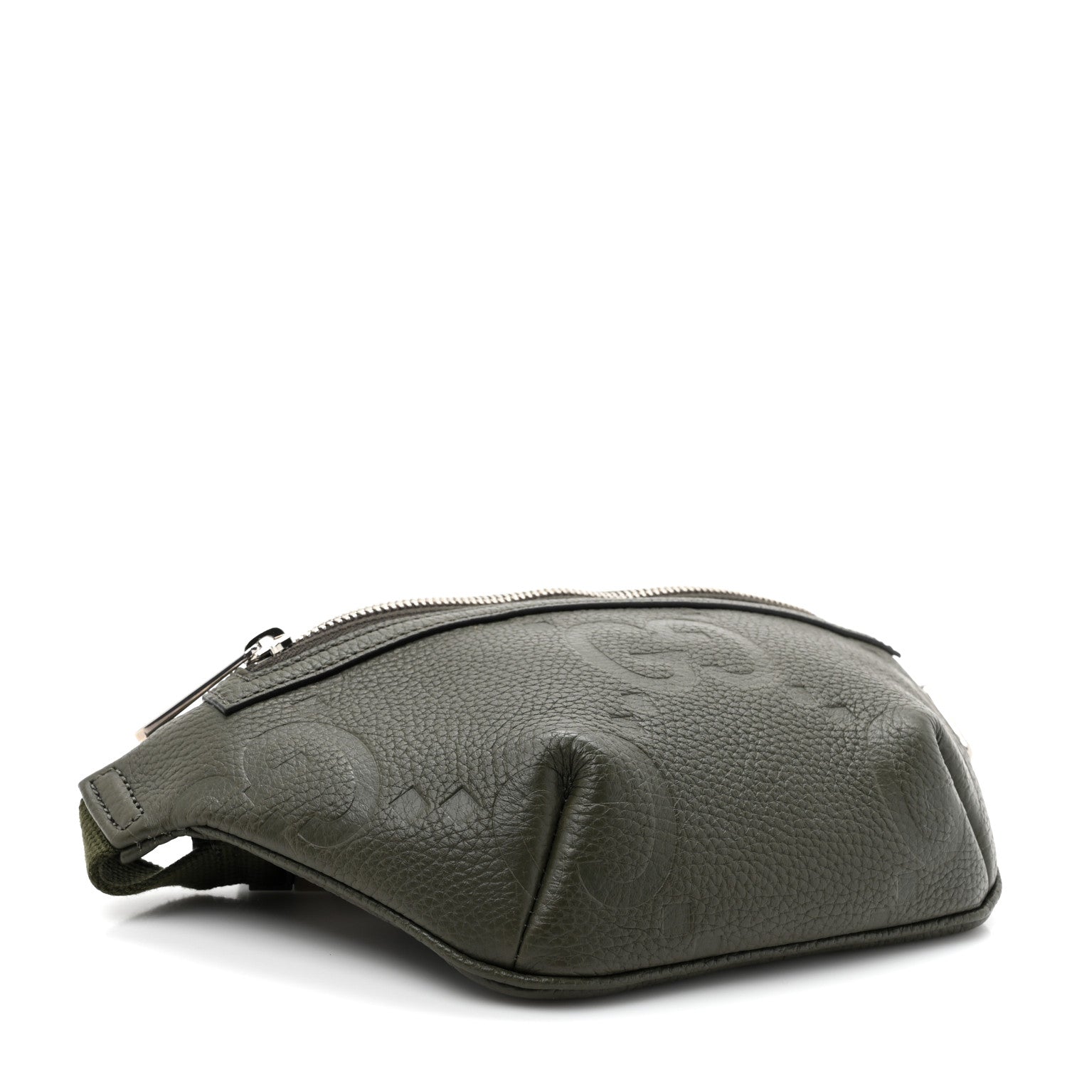 Gucci Piuma Calfskin Jumbo GG Embossed Small Belt Bag Dark Green 4 of 10