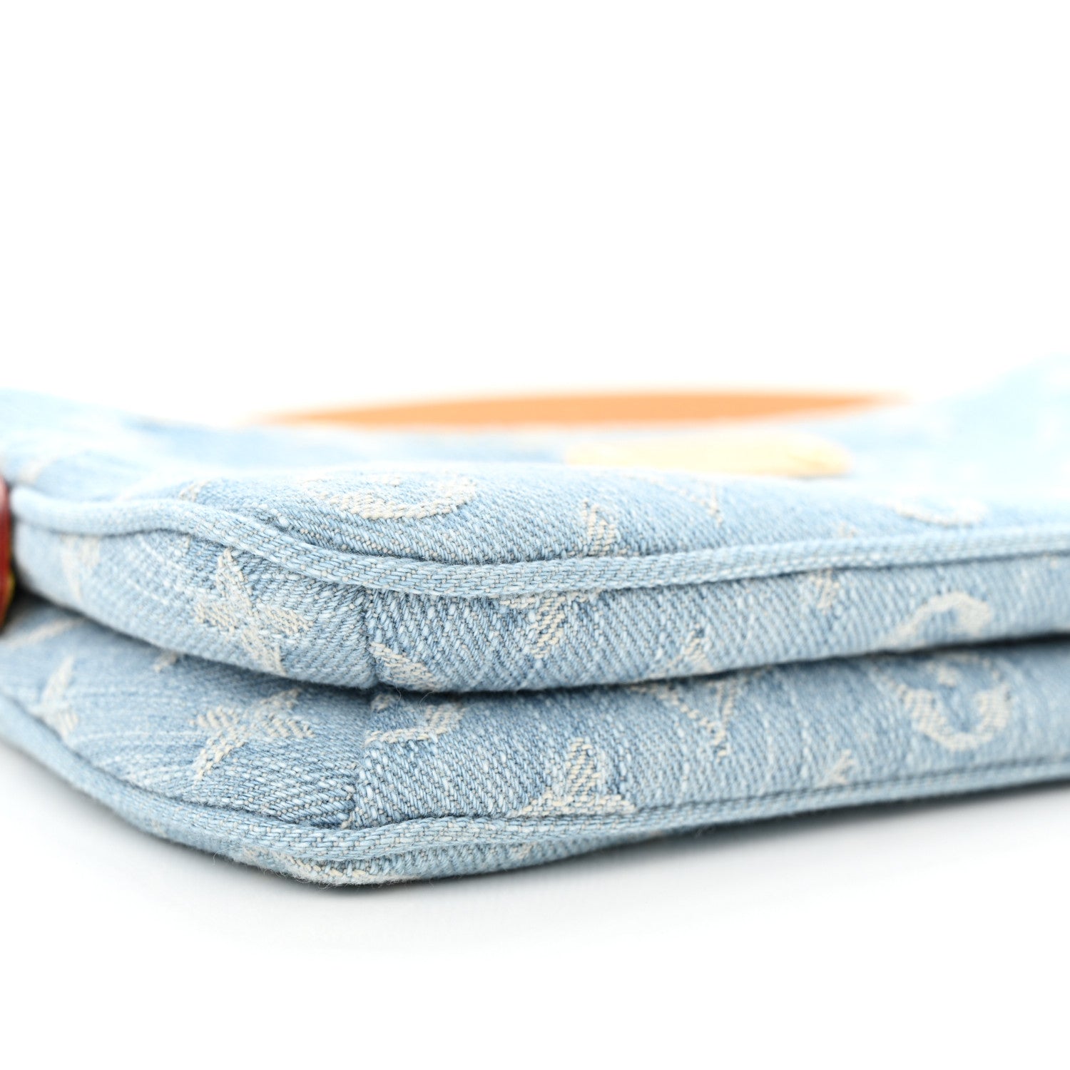 Louis Vuitton Monogram Denim Liv Pochette Sky Blue 9 of 11