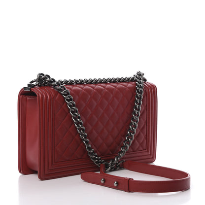 Chanel Calfskin Quilted New Medium Boy Flap Red 2 of 15