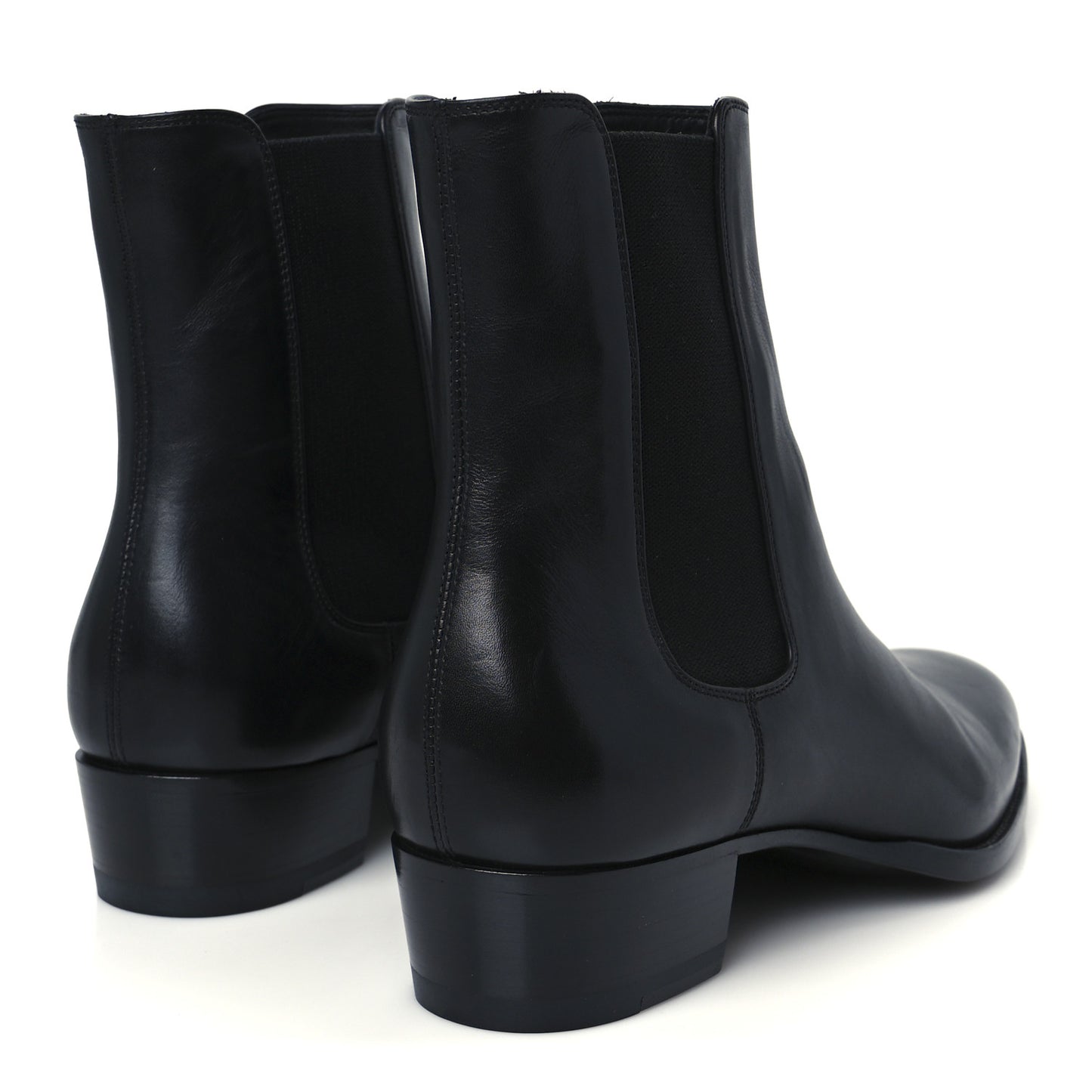 Calfskin Mens Wyatt Chelsea Boots 39.5 Black