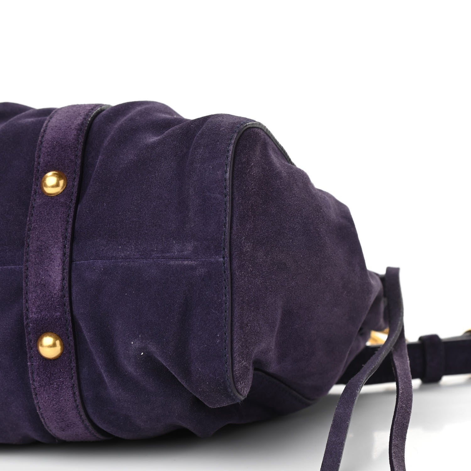 Miu Miu Suede Top Handle Satchel Purple 10 of 11