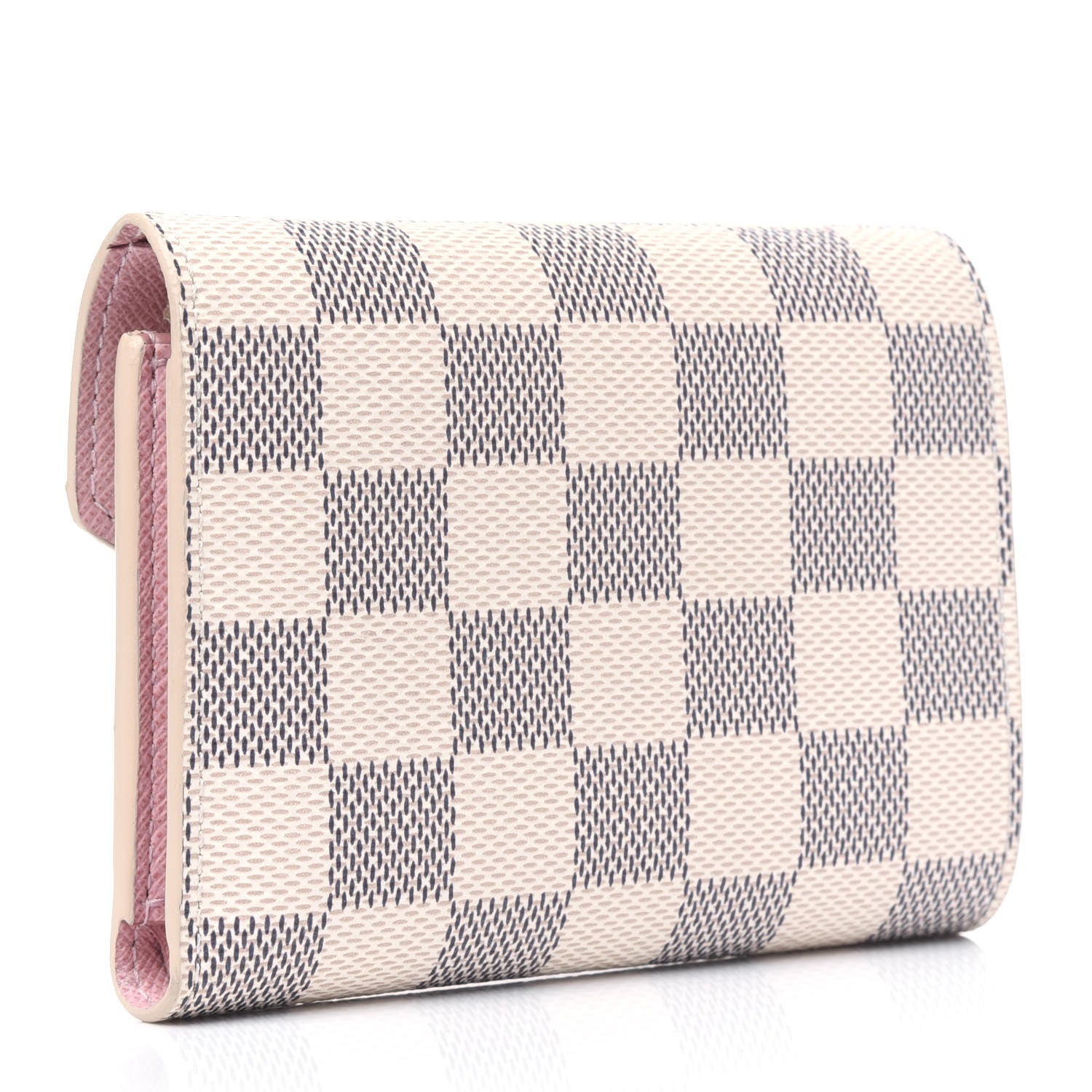 Louis Vuitton Damier Azur Victorine Wallet Rose Ballerine 3 of 7