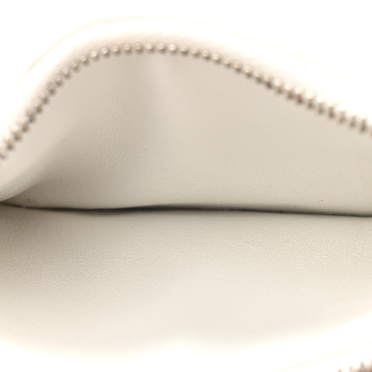 Calfskin Intrecciato Zip Card Holder White