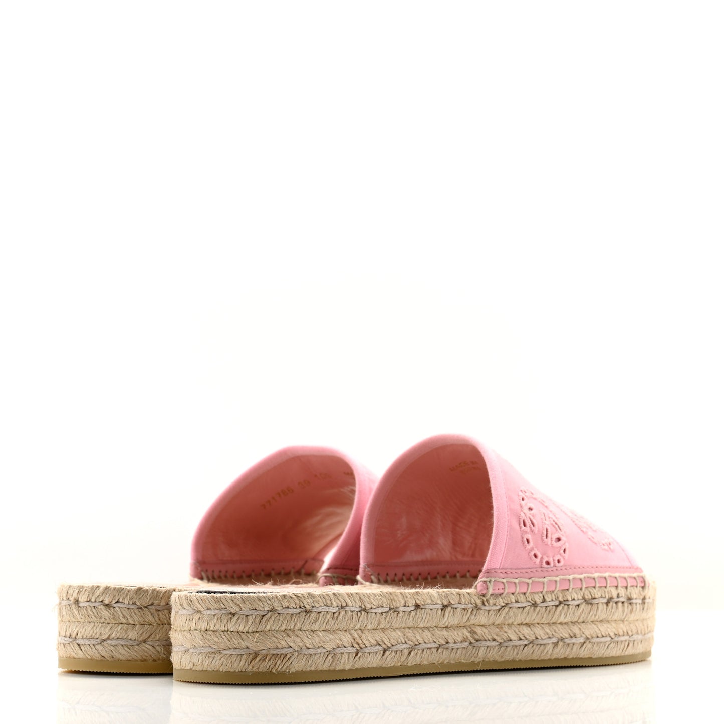 Canvas Interlocking G Damita Espadrille Sandals 39 Wild Rose