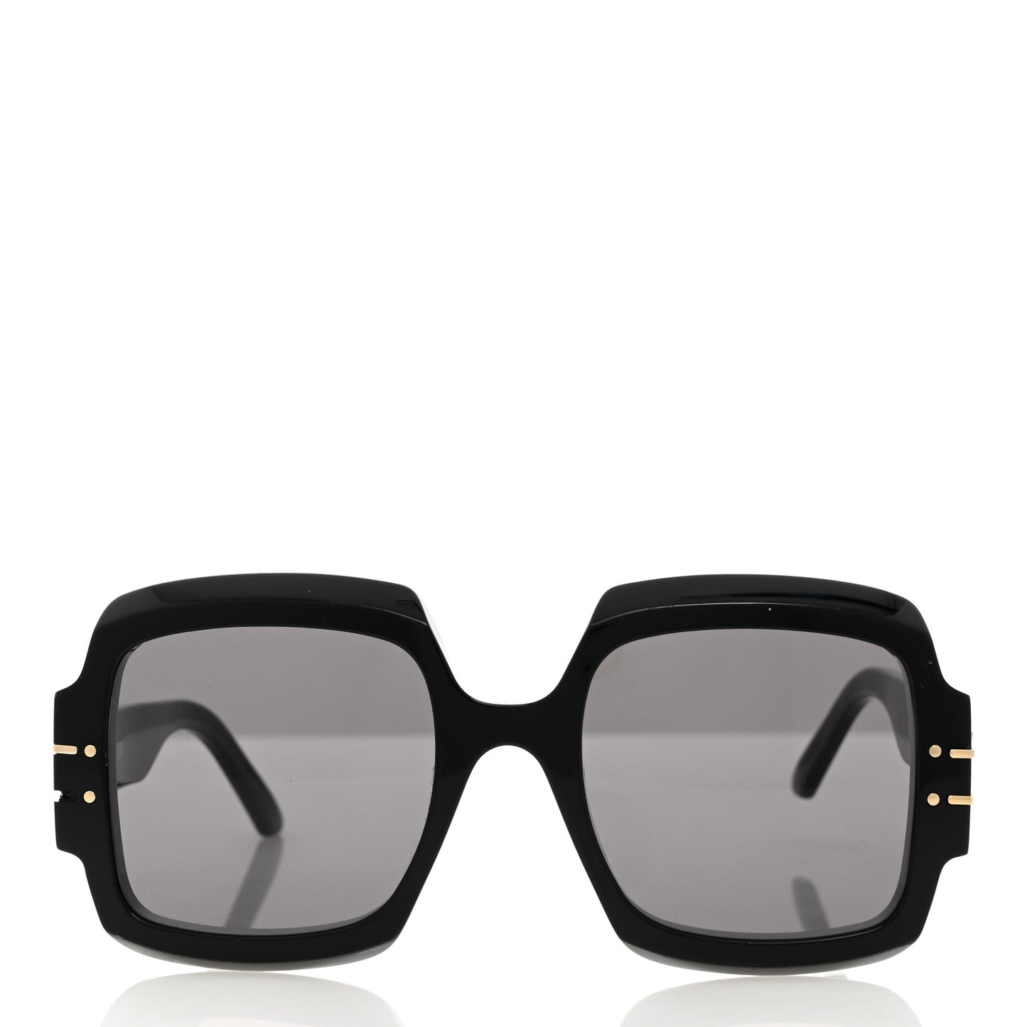 Acetate Diorsignature S1U Square Sunglasses Black