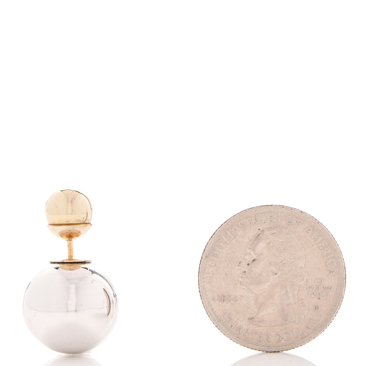 Christian Dior Mise En Dior Tribal Earrings Silver Gold 2 of 3
