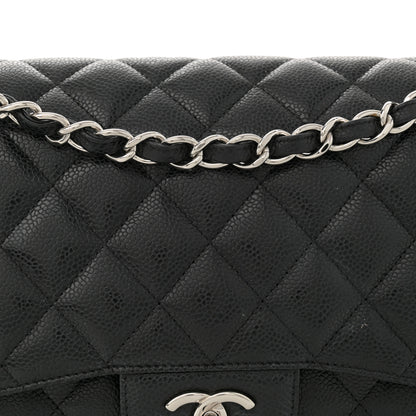 Chanel Caviar Quilted Jumbo Double Flap Black 8 of 14