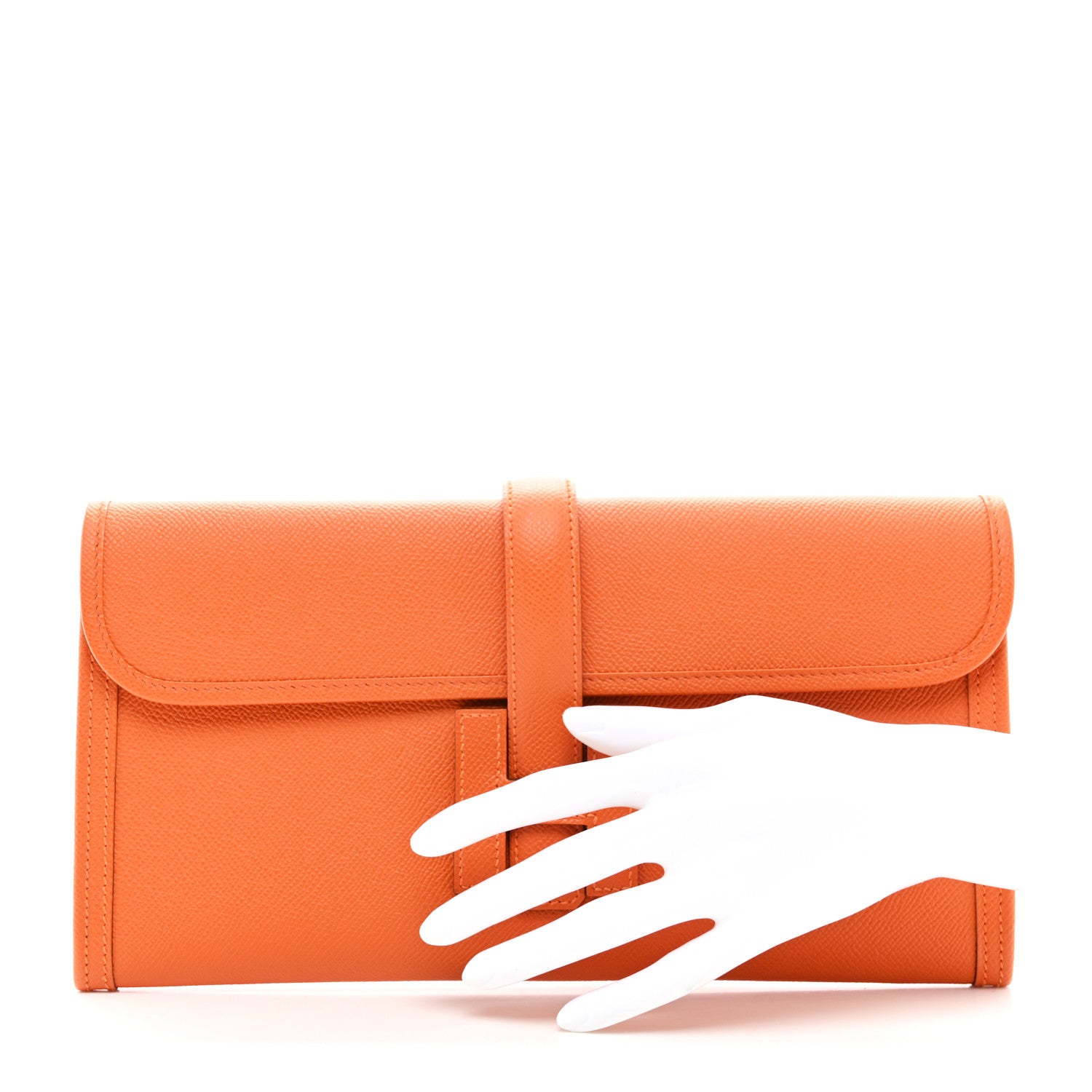 Hermes Epsom Jige Elan 29 Clutch Orange 2 of 8