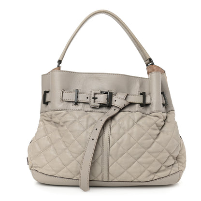 Burberry Lambskin Quilted Medium Enmore Hobo Beige 1 of 16