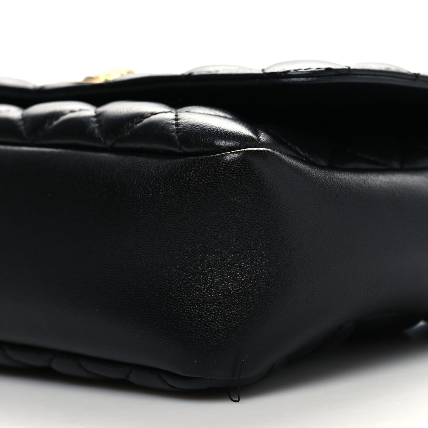 Nappa Quilted La Medusa Chain Crossbody Black