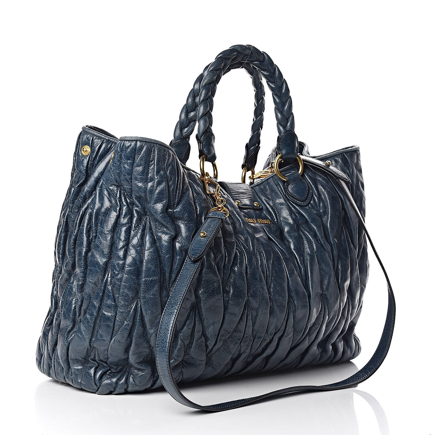 Nappa Matelasse Shopping Tote Denim