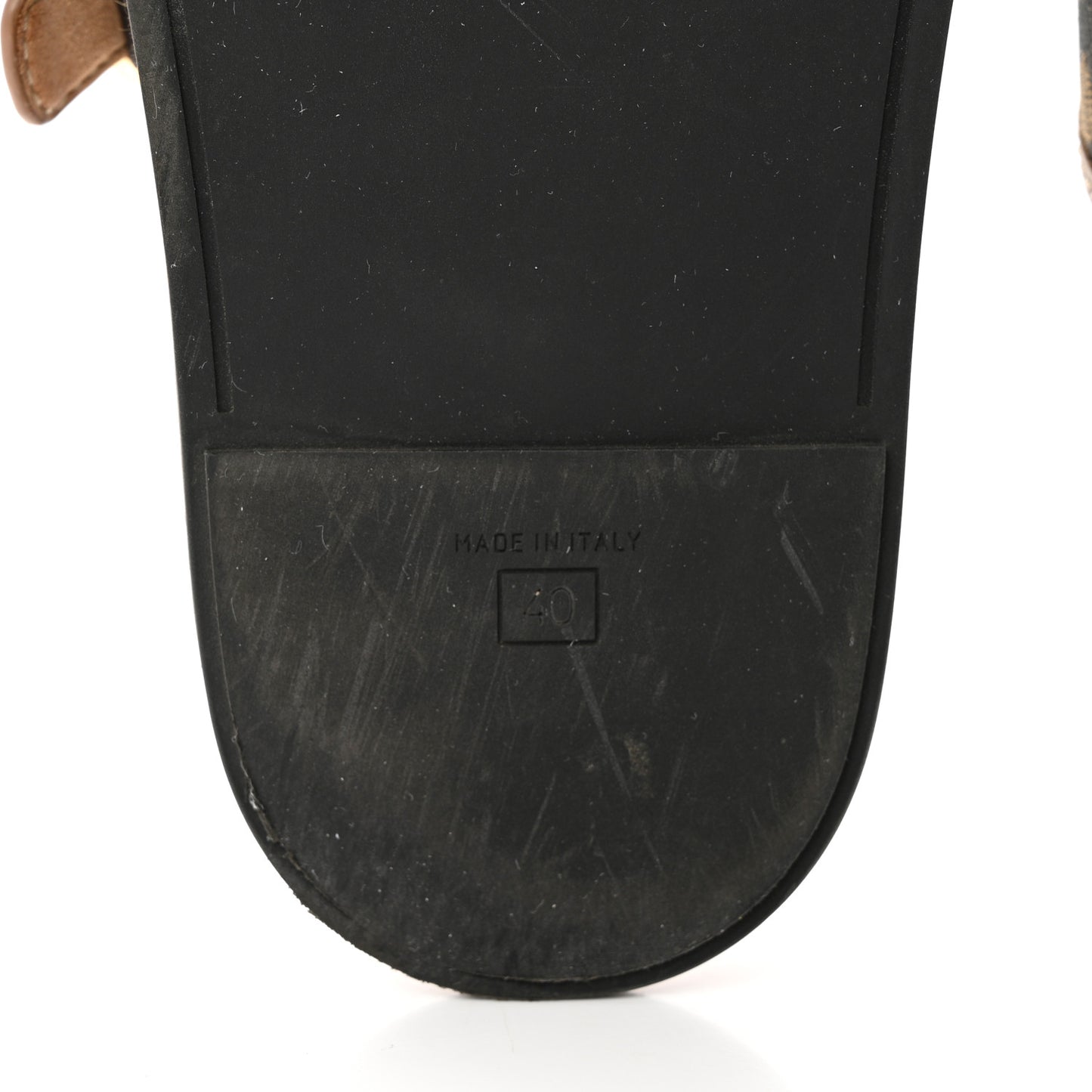 Fabric Jacquard Nappa FF Womens Fendi Feel Buckled Slide Sandals 40 Tobacco Black Miele Scuro