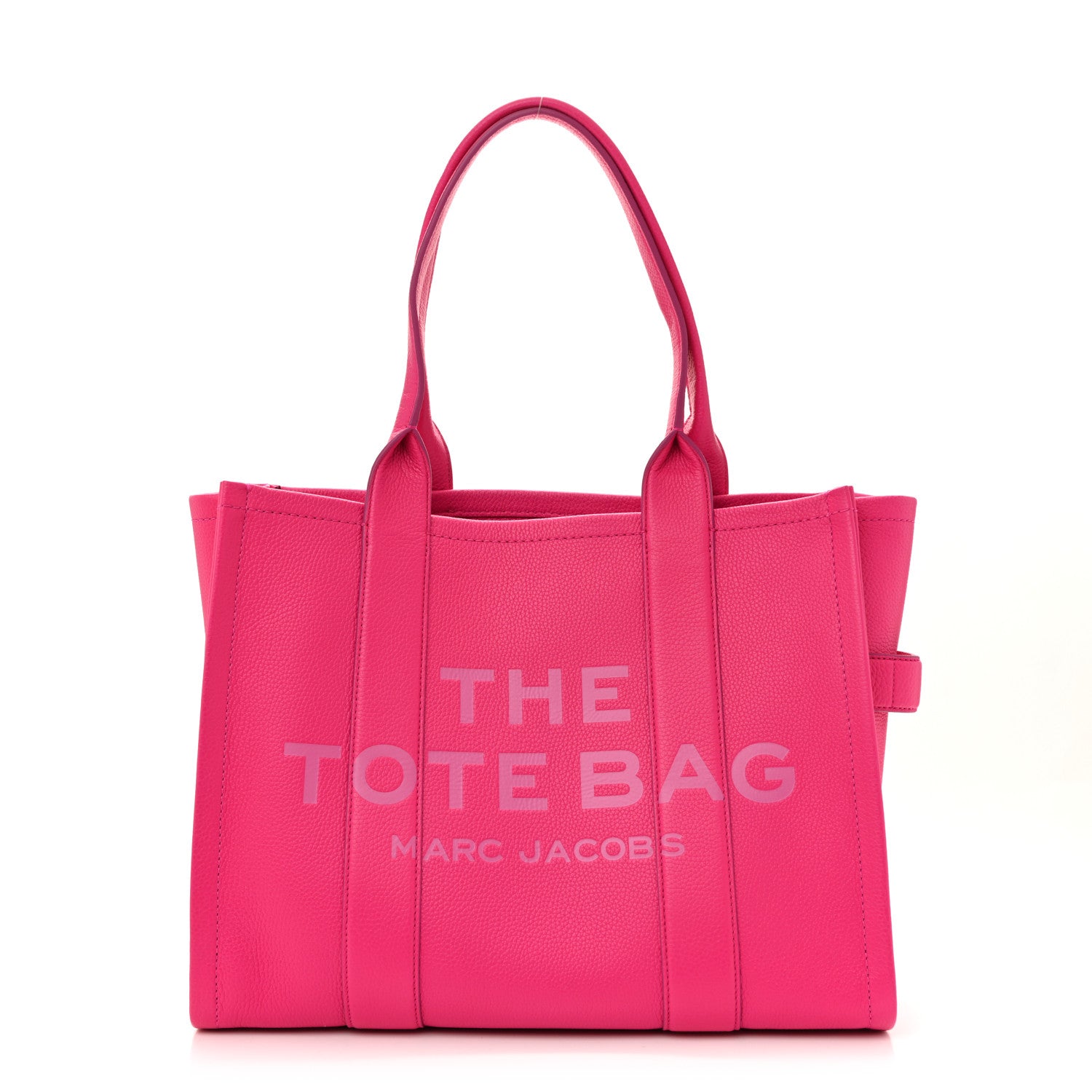Marc Jacobs Grained Calfskin Large The Tote Bag Hot Pink 1 of 13