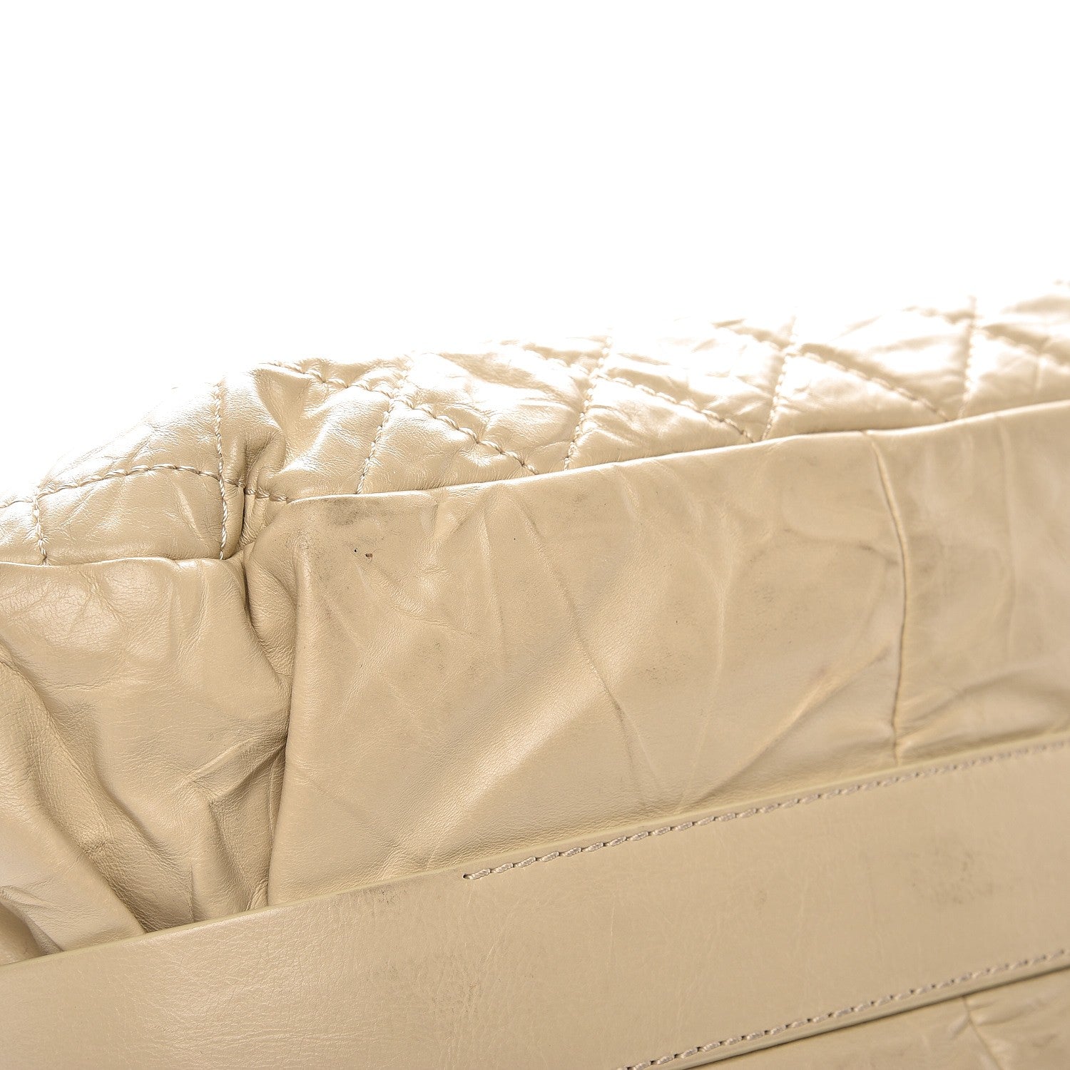 Chanel Glazed Calfskin Quilted Tote Light Beige 9 of 11