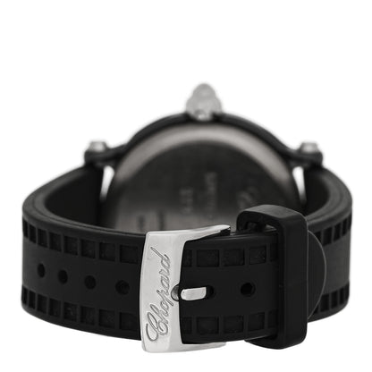 Chopard Stainless Steel Ceramic Rubber 3 Diamond 38mm Happy Sport Quartz Watch Black 3 of 4