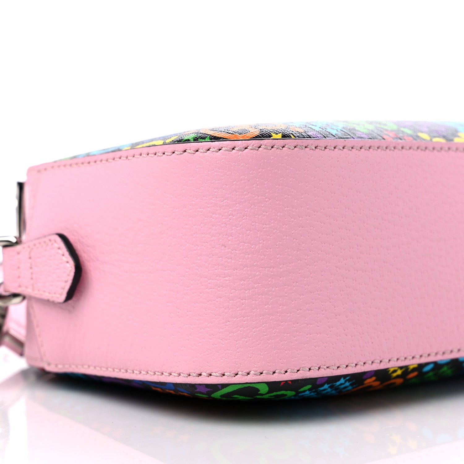 Gucci GG Supreme Monogram Psychedelic Shoulder Bag Black Multicolor Sugar Pink 7 of 9