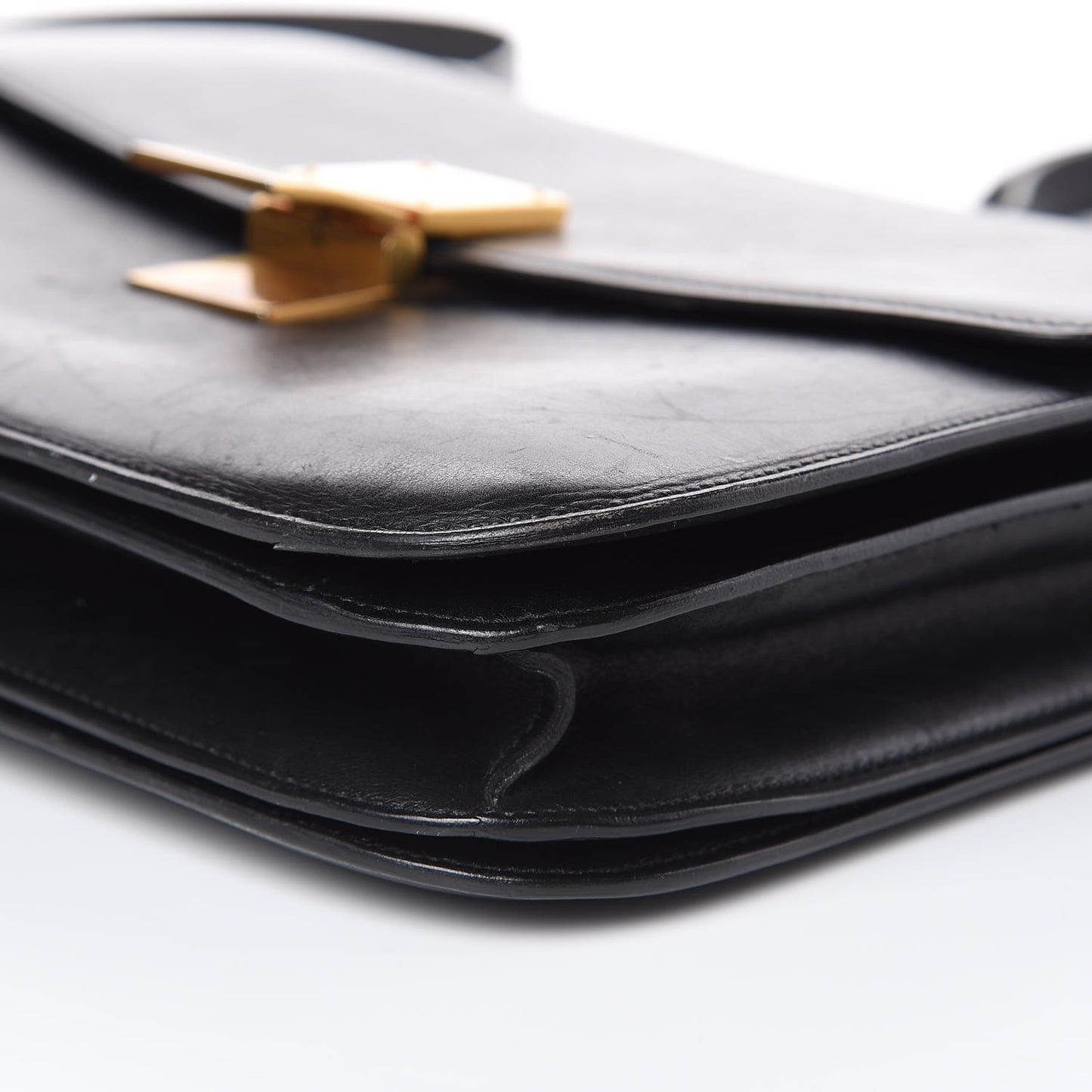 Smooth Calfskin Large Classic Box Flap Bag Black