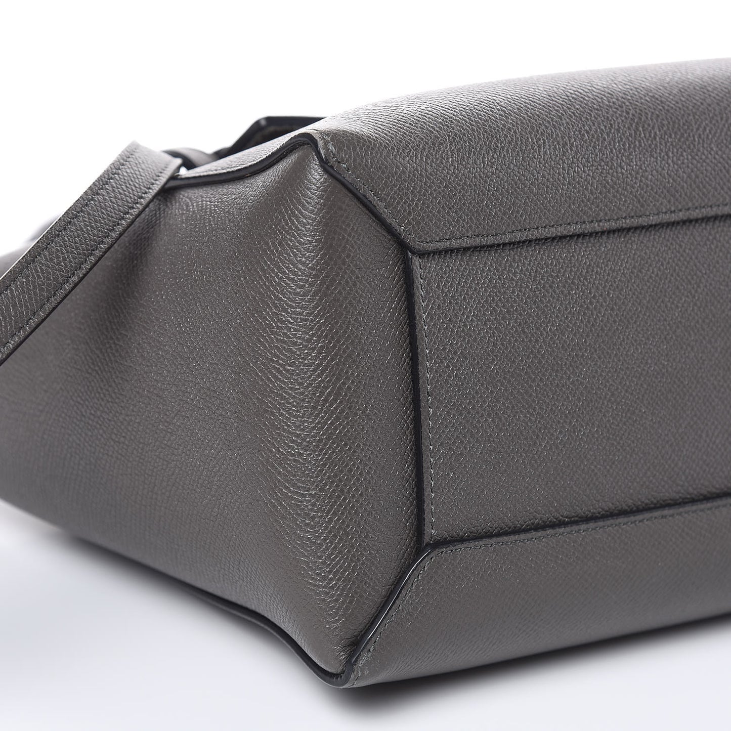Baby Grained Calfskin Micro Belt Bag Grey