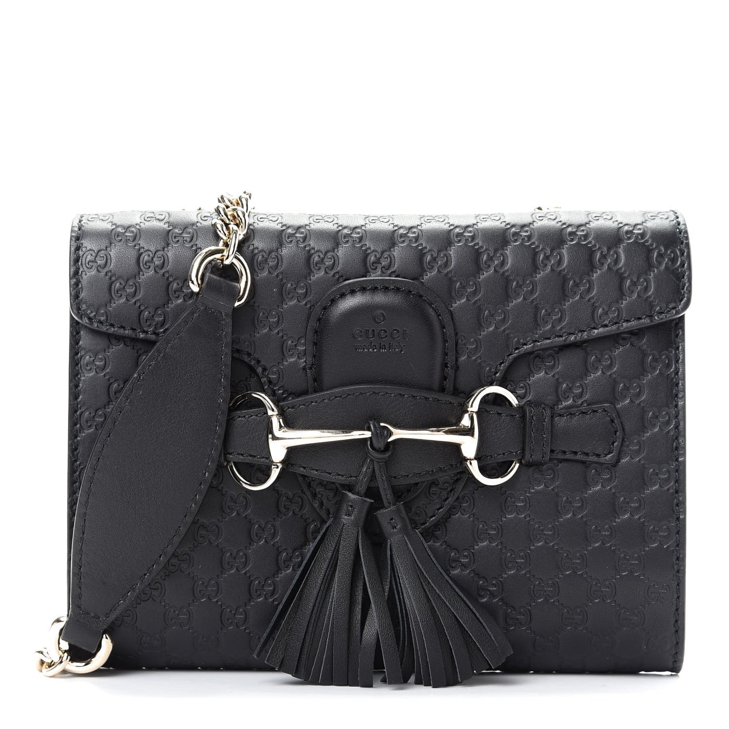 Microguccissima Mini Emily Shoulder Bag Black