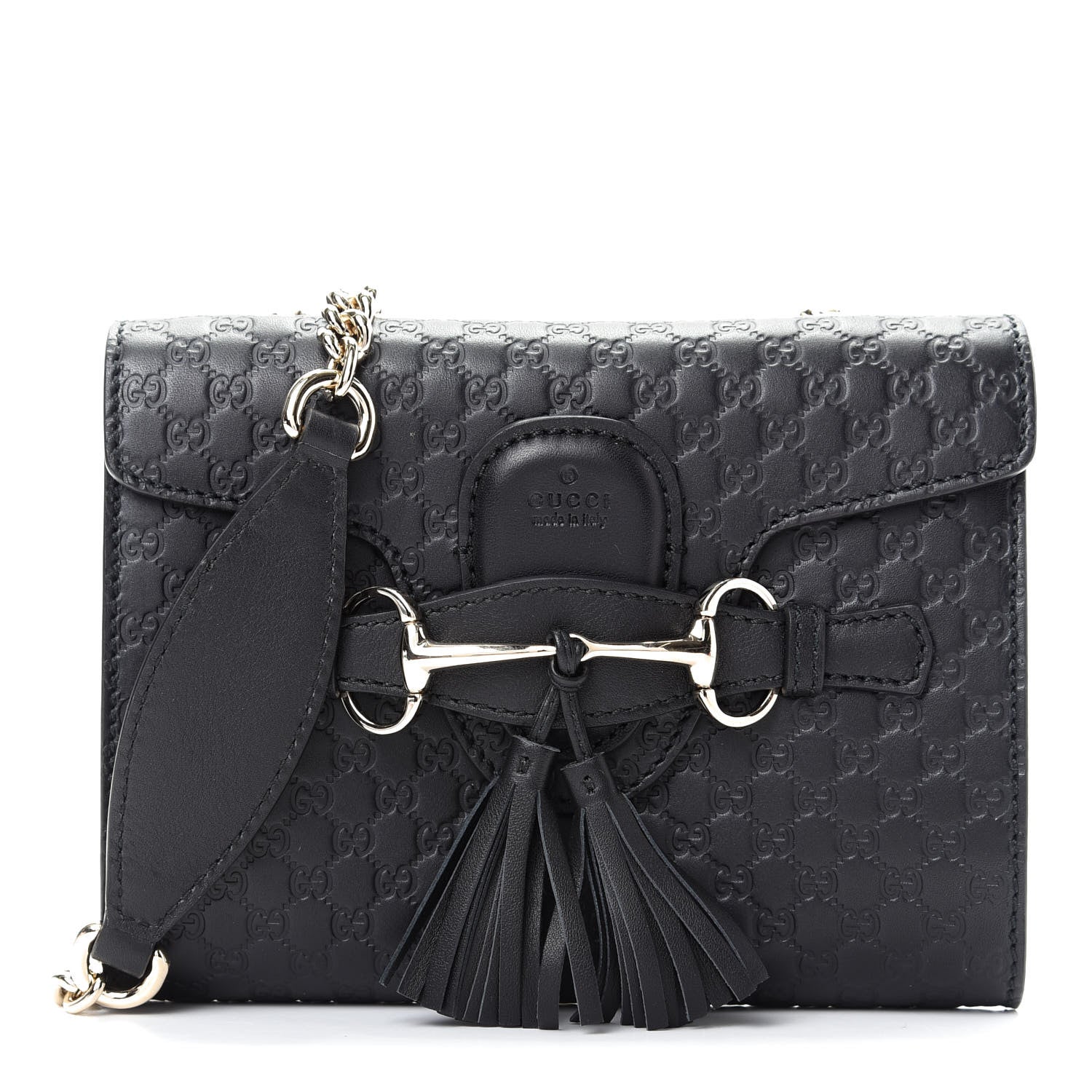 Gucci Microguccissima Mini Emily Shoulder Bag Black 1 of 9