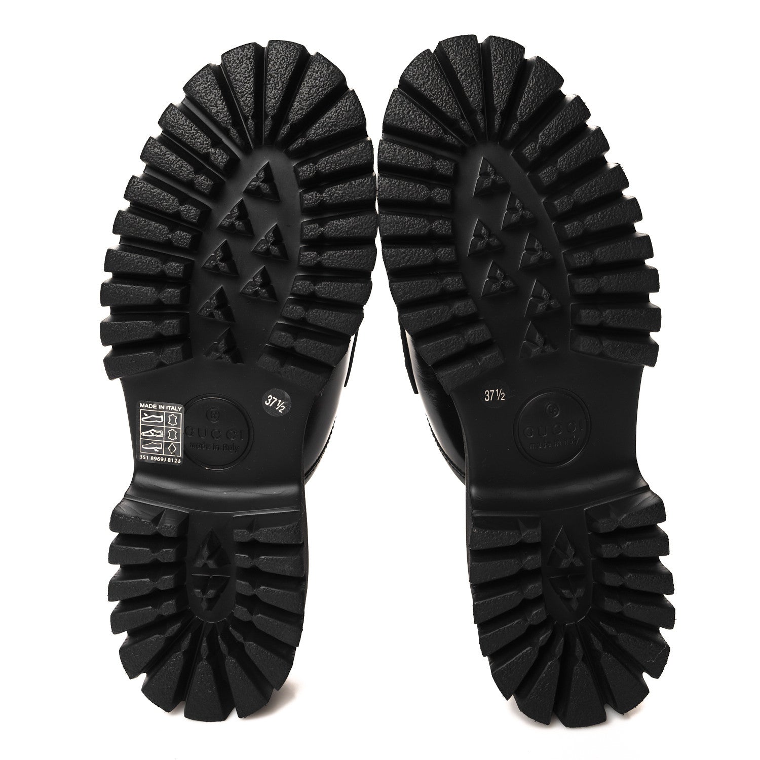 Gucci Magnum Calfskin Womens Horsebit Platform Mules 37.5 Black 5 of 9