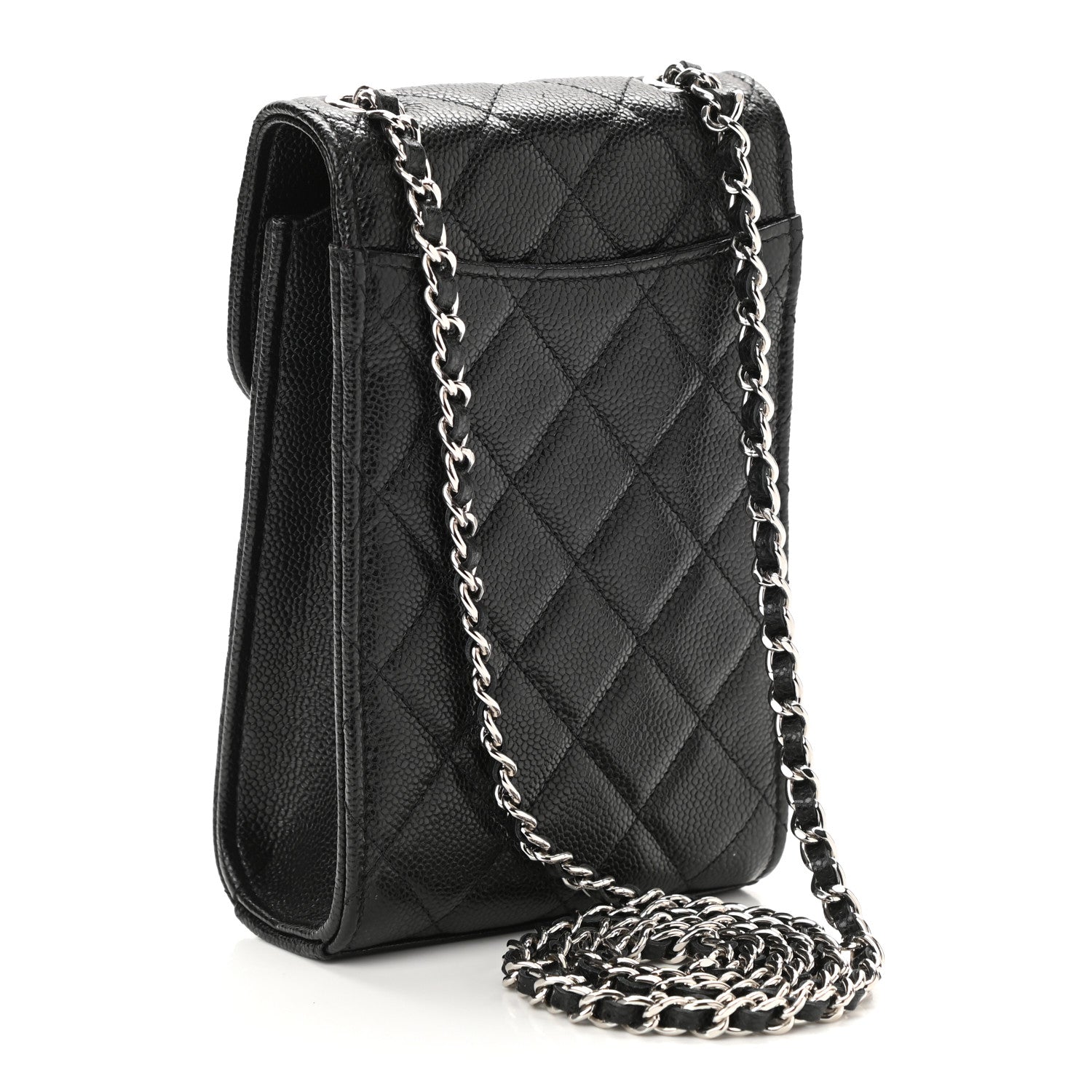 Chanel Caviar Quilted Classic Phone Holder Black 3 of 12