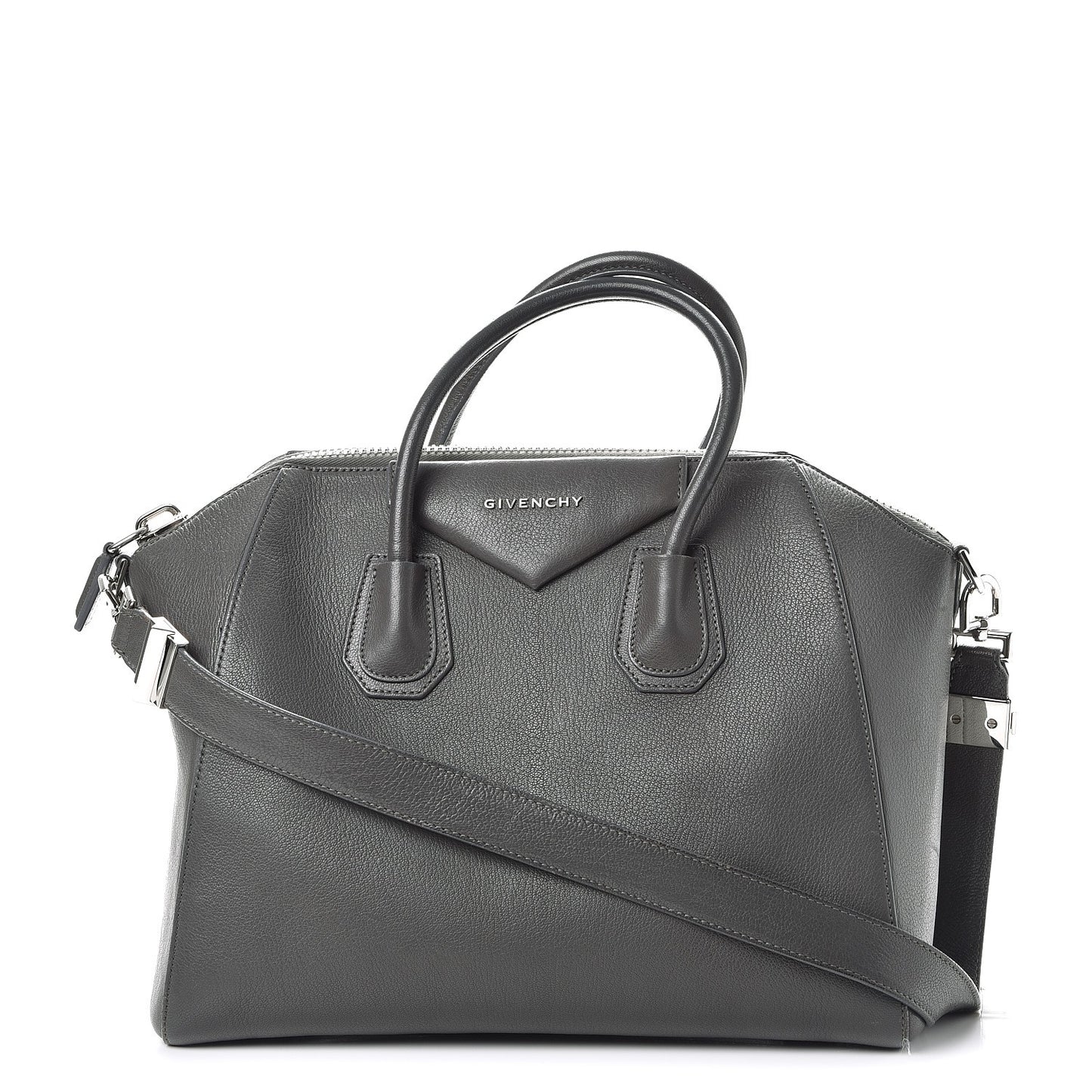 Sugar Goatskin Medium Antigona Dark Grey