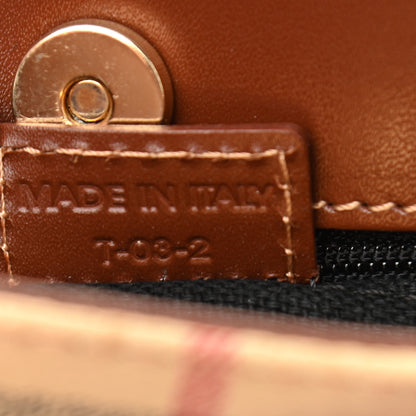Burberry Haymarket Check Small Tote Brown 9 of 12