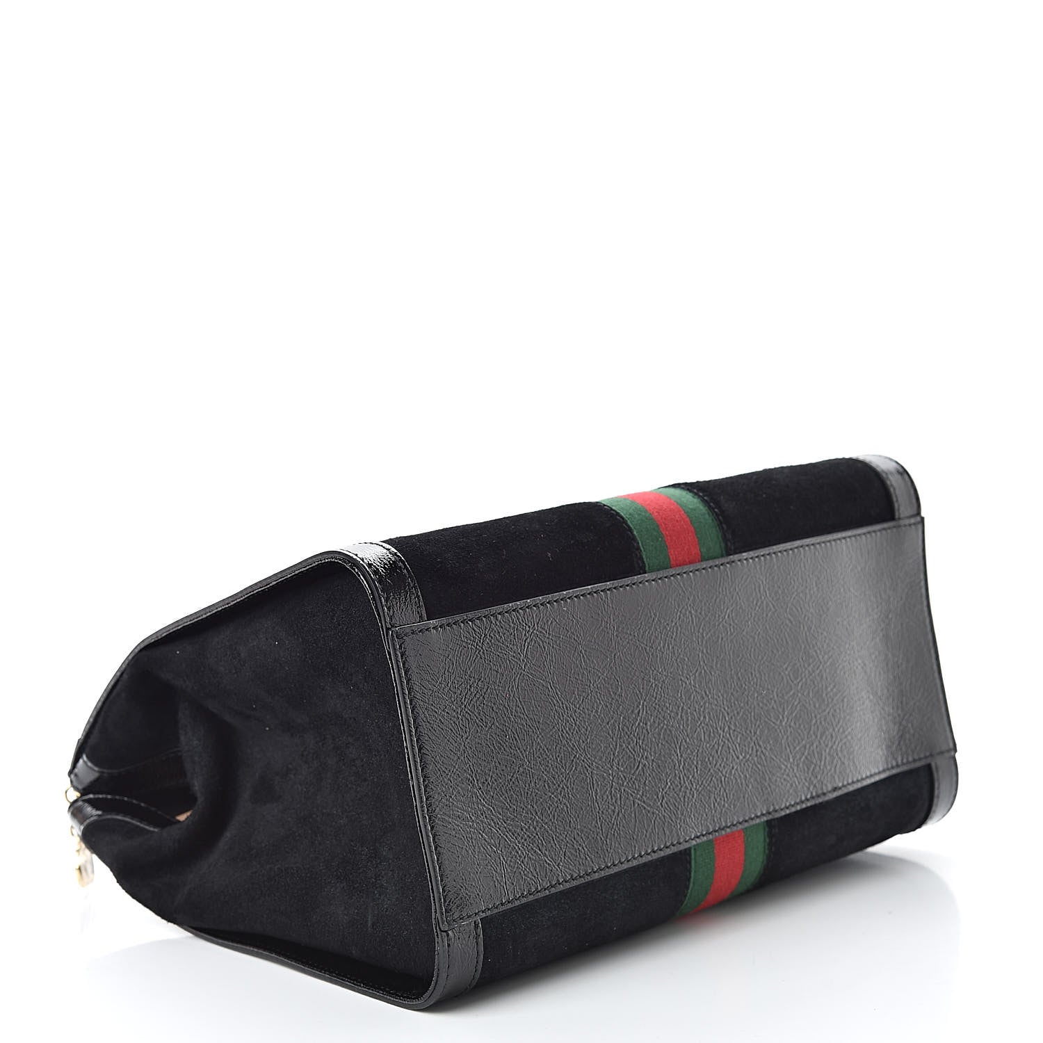 Gucci Suede Patent GG Web Medium Ophidia Tote Bag Black 4 of 11