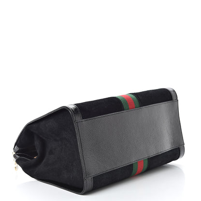 Gucci Suede Patent GG Web Medium Ophidia Tote Bag Black 4 of 11