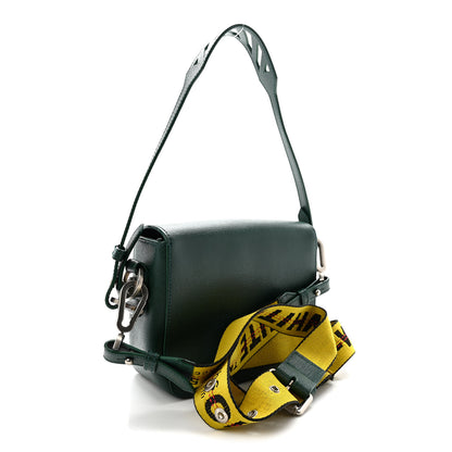 Off-White Saffiano Mini Binder Clip Bag Green 3 of 12