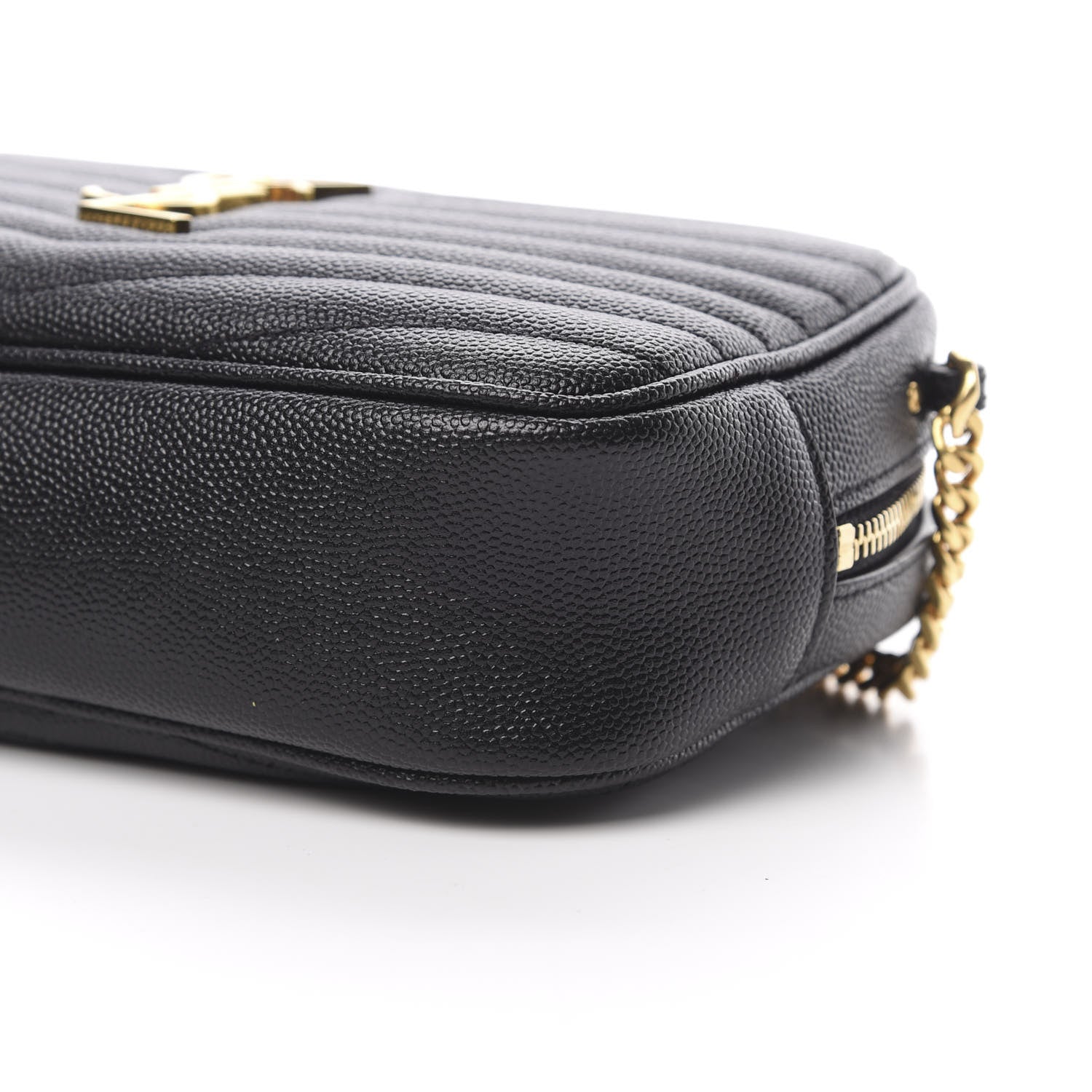 Saint Laurent Grain De Poudre Matelasse Monogram Mini Lou Camera Bag Black 10 of 13