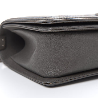 Chanel Caviar Quilted Medium Boy Flap Grey 8 of 10