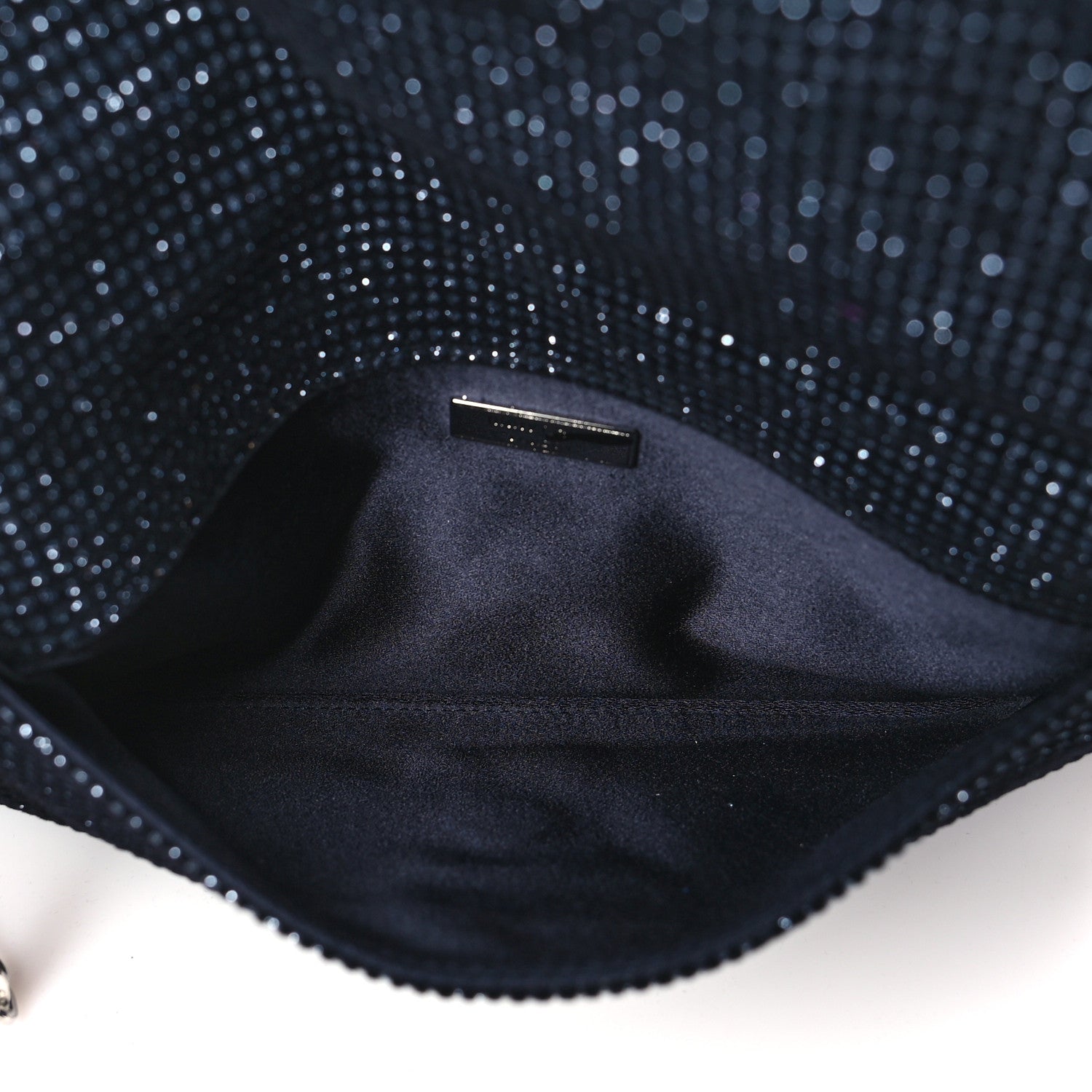 Jimmy Choo Velvet Glitter Galactica Titania Clutch Black Silver 5 of 9