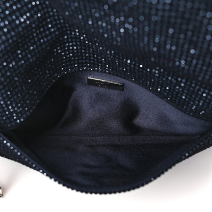 Jimmy Choo Velvet Glitter Galactica Titania Clutch Black Silver 5 of 9