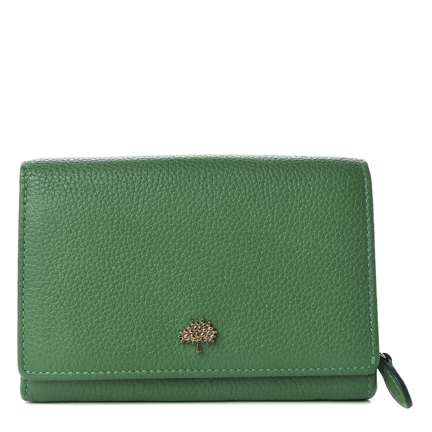 Small Classic Grain Tree French Purse Wallet Green