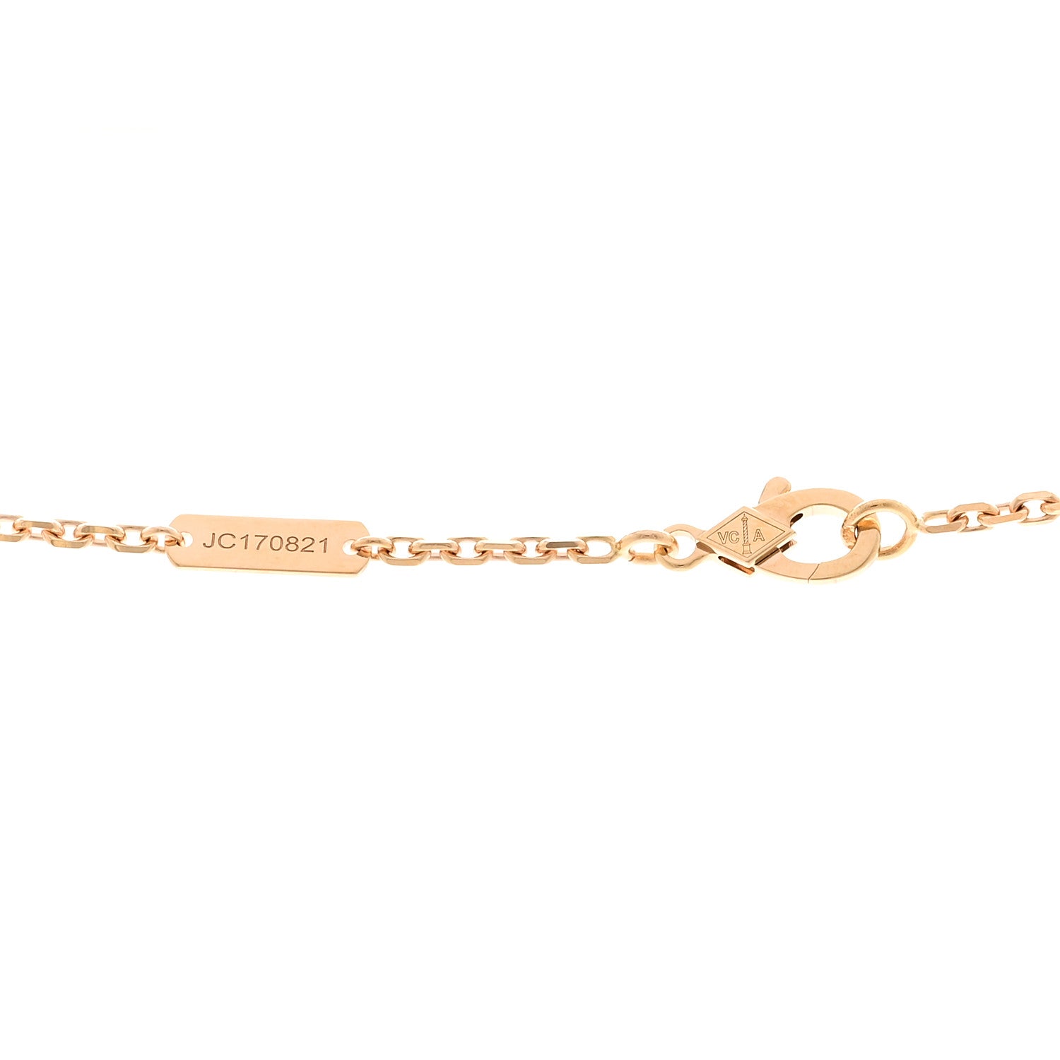Van Cleef & Arpels 18K Rose Gold Gray Mother of Pearl Magic Alhambra Long Necklace 4 of 6